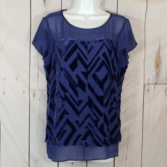 White House Black Market Tops - Blue White House Black Market top